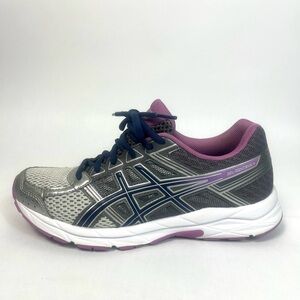 Asics Gel Contend 4 Women Size 6.5 Gray Lace Up Running Athletic Shoes Low Top